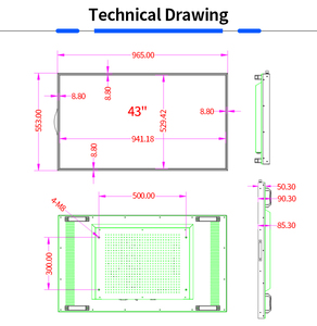Pantalla LCD <span class=keywords><strong>de</strong></span> Señalización Digital para Supermercado, Vertical, 43 Pulgadas, 1000-2000 Nit, 4K, Marco Metálico, Android TV - Product Image 6