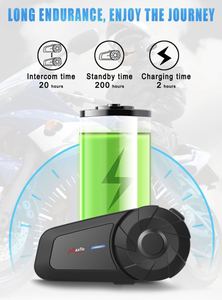 오토바이 헬멧 용 Maxto MX1 인터콤 2 명의 라이더를위한 블루투스 인터콤 헤드셋 - Product Image 2