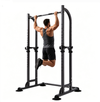 Tour de musculation autoportante en acier, réglable en hauteur, avec barre de traction, pour entraînement à domicile de la force musculaire (poitrine, jambes, dos, tronc)