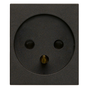 เต้ารับไฟฟ้าแบบอิสราเอล Sicury 2P+T สีดำ ขนาด 5.1x4.3x5.3 ซม. สำหรับติดผนัง - Product Image 1