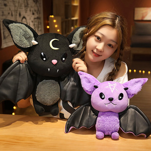 Set Figurine Makhluk Mitologi Bergaya Streetwear Goth Mainan Boneka Mewah Hadiah Ulang Tahun Trendi Figur Kelelawar Poliester - Product Image 5