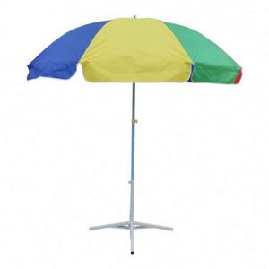 Sombrilla de Playa Personalizable de Cuatro Colores con Estructura de Acero de 8 Varillas y Fibra de Poliéster, Parasol Publicitario para Exteriores y Puestos de Mercado Nocturno - Product Image 1
