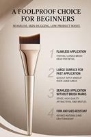 Kuas Foundation Fishtail Tunggal, Kuas Concealer Bentuk Bulan Sabit, Alat Makeup Daya Serap Rendah, Cakupan Sempurna