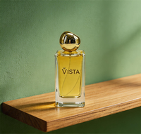 Flacons de parfum de luxe avec vaporisateur, 30ml/50ml/100ml, en verre carré, impression sérigraphique, marque VISTA, modèle T44-1
