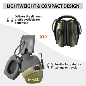 Casque de tir électronique tactique d'extérieur avec cordon, casque anti-bruit pour stand de tir, amplification du son d'impact, protection auditive - Product Image 4