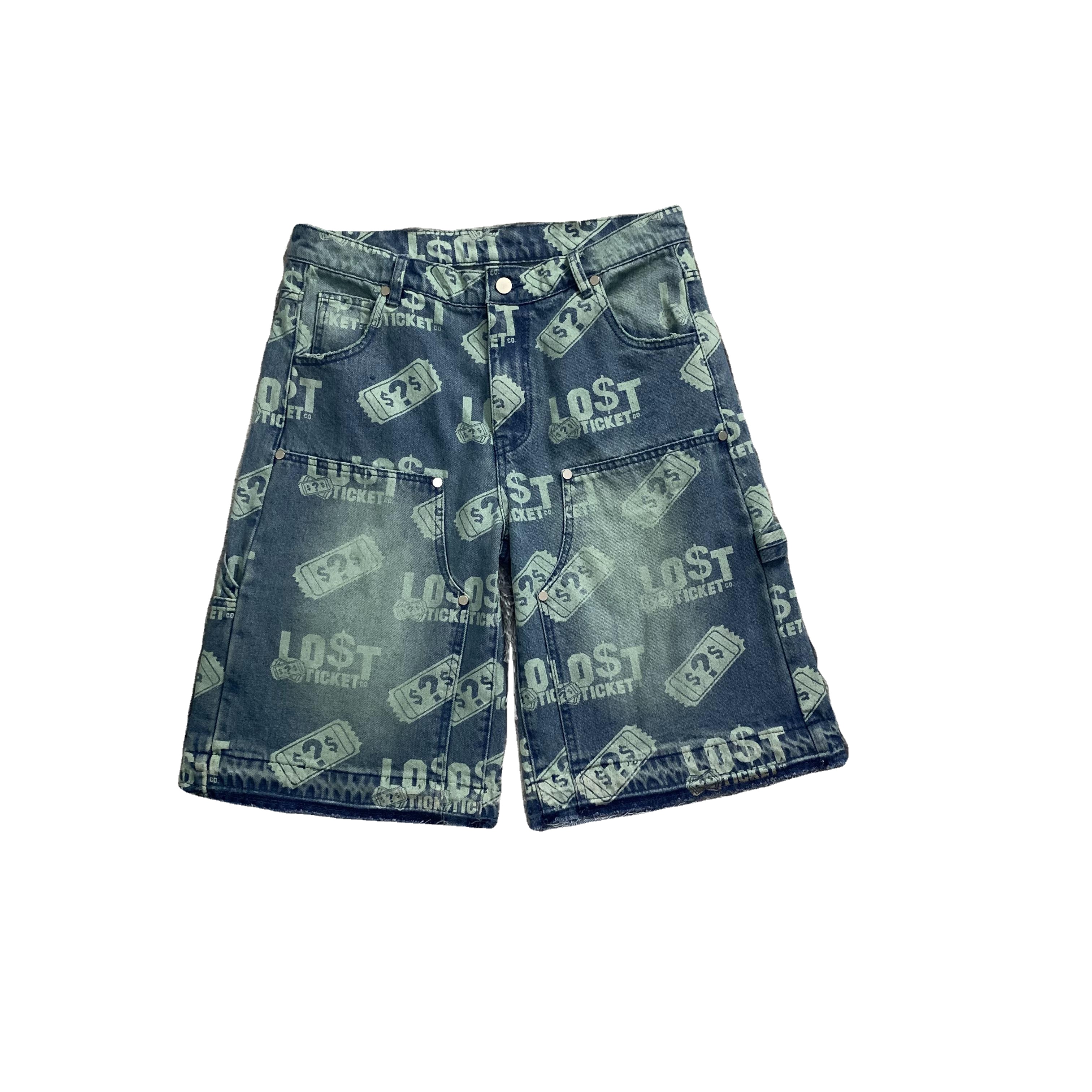 DENIMGUYS Custom Graphic DTG Printed Jeans Short Men