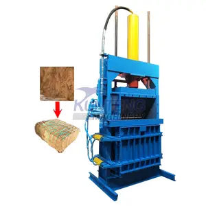 High efficiency coconut fiber compress block baler machine vertical palm fiber baler