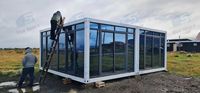 BOX SPACE mini serre facile à assembler chambres de jardin et cabine maison mobil-homes de luxe avec revêtement en bois