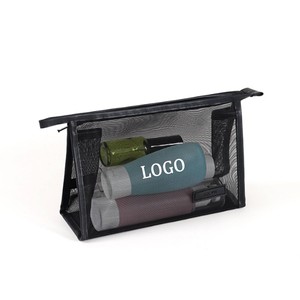 Neceser de viaje de malla de nailon, neceser impermeable con estampado personalizado, organizador de artista de maquillaje - Product Image 1