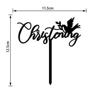 Acrylique joyeux baptême joyeux baptême gâteau Topper fête religieuse décoration gâteau décor - Product Image 4