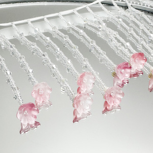 Passamaneria in Pizzo con Perline e Nappine a <span class=keywords><strong>Rosa</strong></span> per Abiti, Decorazioni Nuziali, Arredamento Casa, Fai <span class=keywords><strong>da</strong></span> Te e Artigianato - Product Image 4