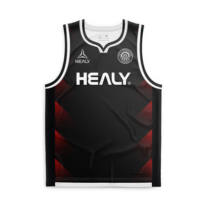 HEALY Maillot de basket-ball en polyester personnalisé, nouveau design, qualité supérieure, vente en gros, respirant, pour hommes - Product Image 2