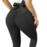 Pantalon de yoga pour femme taille haute, plissé, effet galbant fessier, pour fitness et sport