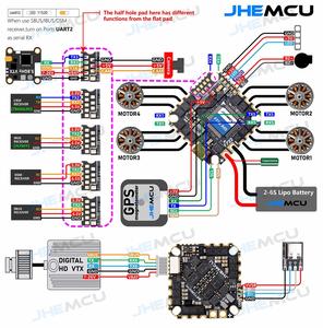 Controlador de Vuelo JHEMCU GHF722AIOHD Metálico 40A AIO F722 con Barómetro, OSD, BlackBox, ESC 4 en 1 2S6S para Montajes Cinewhoop, Gran Venta - Product Image 4