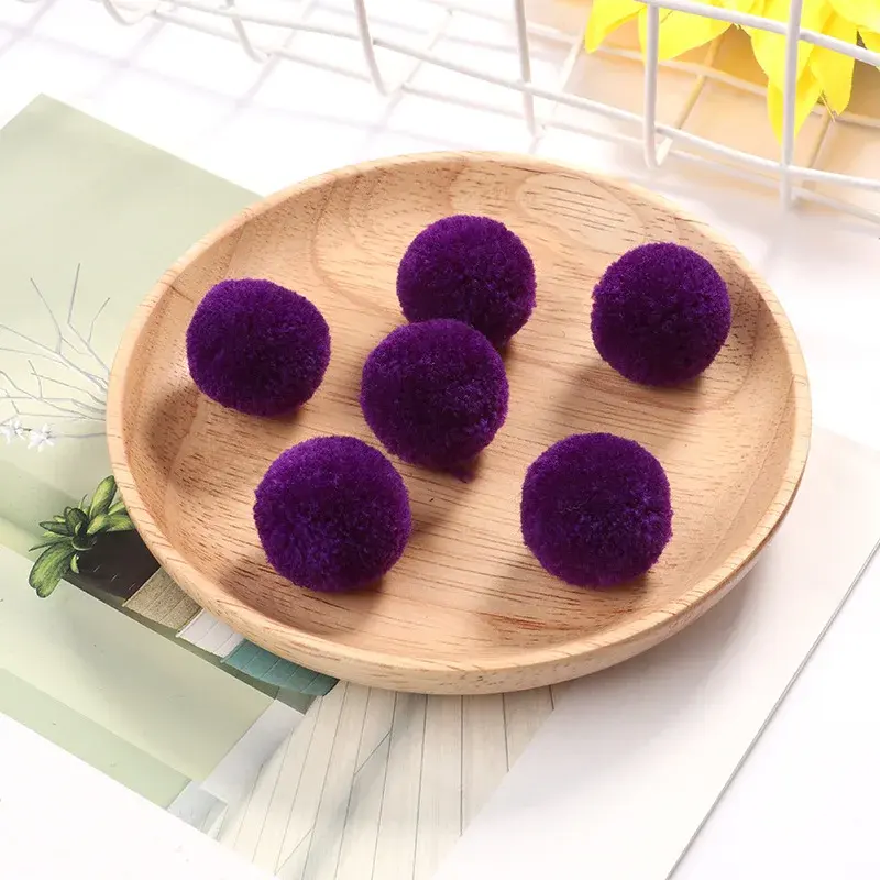Custom diy gift craft decoration acrylic party pompoms assorted 25mm balls poms