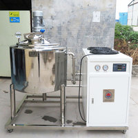 Machine de refroidissement liquide 100L 200L 300L 500L 800L 1000L, cuve de refroidissement pour lait, mélangeur de sauces et assaisonnements liquides avec refroidisseur