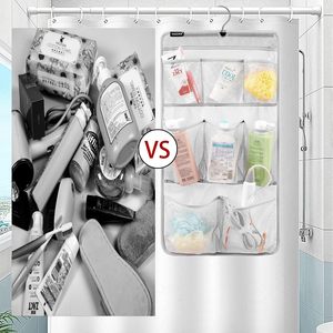 Mesh <b>Shower</b> Organizer 8 Pockets Hanging <b>Caddy</b> Quick Dry Bathroom Storage For Toiletries With Rotating <b>Hanger</b> - Product Image 3