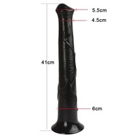 Épais gros Animal cheval gode Anal réaliste irritant jouet sexuel gode Sextoys énorme ultra Long cheval gode pour les femmes 17 pouces 41cm