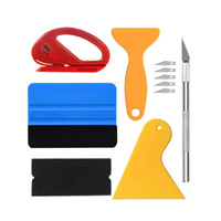 Kit d'outils d'isolation pour enlever les vitres Raclette graphique Lame de rasoir Outil de grattoir Kit d'installation de teinte Ensemble d'outils d'installation de film