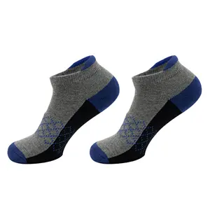 Custom Colored Plaid Invisible Cycling Socks With Earlift Absorb Sweat Cotton Ankle Boat Socks