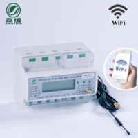 Compteur d'énergie triphasé sur rail DIN avec fonctionnalités bidirectionnelles Wi-Fi pour système de surveillance photovoltaïque, compteurs d'énergie RS485