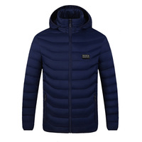 Usine en gros transfrontalier nouveau manteau en coton à capuche pour hommes vingt-une-zone chauffage vingt-une-zone chaud pour couple en plein air