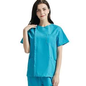 Premium Anti-Wrinkle Women's Nursing <b>Scrub</b> Uniforms Soft Knitted Polyester Rayon Spandex Washable Hospital Set - Product Image 1