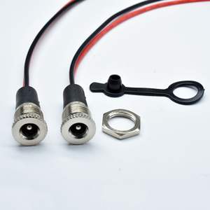 IP68 Номинальная водонепроницаемая панель крепление DC разъем питания переборка Кабельная сборка для разъемов DC розетка для DC разъемы - Product Image 2