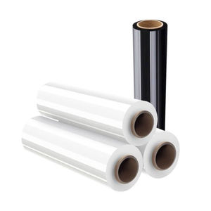 Prix de gros noir 50cm * 300m * 18mic LLDPE Film étirable en plastique souple haute brillance étanche à l'humidité coulée industrielle 500mm - Product Image 5