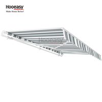 Hooeasy Vente en gros Auvents rétractables électriques et manuels personnalisés, muraux, étanches, à bras repliables