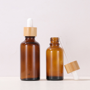 Custom Amber 5ml <b>10ml</b> 20ml 30ml 50ml 100ml Glass Essential Oil <b>Bottle</b> With Dropper and Bamboo Cap - Product Image 4