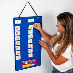 J608 thiết kế mới lịch trình trực quan trẻ em việc vặt biểu đồ hàng ngày buổi sáng trước khi đi ngủ thường xuyên biểu đồ trẻ em trang trí nội thất Bảng lịch trình trực quan - Product Image 3