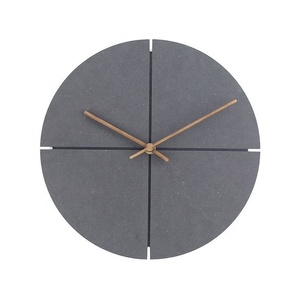Minimalist Round Wood Wall <b>Clock</b> Analog Quartz <b>Silent</b> Design for Living Room - Product Image 1