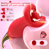 Tragbares Zungen-Klitoris-Stimulator mit Starker Vibration und Doppelmotor Luxuriöses Lustgerät USB-Aufladung Erwachsenen-Spielzeug für Frauen