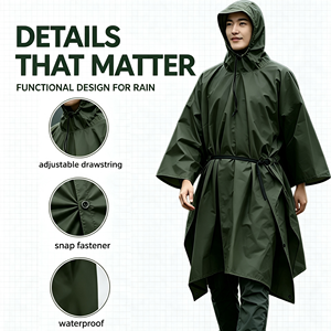 Impermeabile Multifunzionale Tre-in-Uno per Esterni, Riutilizzabile e Leggero, per Tenda/Escursionismo/Alpinismo/Campeggio, Compatto - Product Image 3
