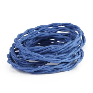 高品质复古圆形电线彩色纺织电缆复古2 * 0.75毫米线
