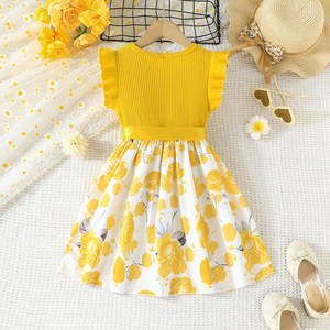 Vestido para Niñas de 4 a 7 Años, Algodón/Poliéster, Ropa Infantil, Encaje, Sin Mangas, Formal, Verde, Princesa - Product Image 6