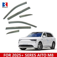 FENÊTRE VISIÈRE Bouclier météo Déflecteur de vent Pare-soleil Porte de voiture Pare-pluie pour SERES AITO M8 2025 + Side Ventvisor Shelter Vent