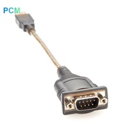 Cable convertidor USB a RS232 de 10 cm FTDI UC232R-10, adaptador USB-A macho a DB9 macho FT232RL para programación de PLC y equipos industriales