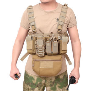 Venta al por mayor Recon <span class=keywords><strong>Chest</strong></span> <span class=keywords><strong>Rig</strong></span> Chaleco táctico Gear Molle EDC Pouch Mag <span class=keywords><strong>Bag</strong></span> Single Double Triple Magazine Pouches - Product Image 1