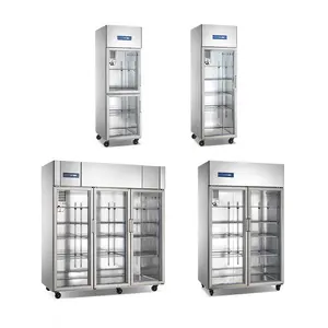 Attrezzatura di refrigerazione ad alte prestazioni frigorifero in acciaio inossidabile e frigorifero da cucina verticale Display elettrico congelatori profondi