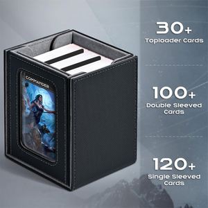 Boîte de rangement pour cartes de jeu FX, porte-cartes en cuir pour cartes TCG avec fenêtre et fermeture magnétique - Product Image 2