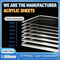 Plaque acrylique transparente sur mesure 1-50mm, panneau miroir PMMA pour sublimation et découpe laser, plaque givrée or nacré
