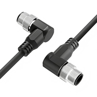 Câble industriel M12 à code A, 5 broches, en cuivre, mâle, coudé, connexion fil ouvert pour capteur/actionneur PLC E/S