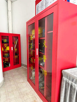 Armoire en acier à double porte pour station de pompiers, boîte de rangement pour équipement de lutte contre l'incendie, tuyaux et extincteurs