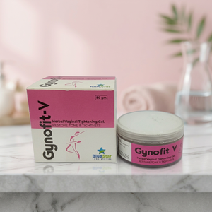 Gynofit-V Gel Botánico para el Cuidado Personal con Aloe Vera, Manju Phal, Amalaki, Dhoteki, Ashoka y Fitkari en una Práctica Base de Gel - Product Image 1