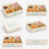 Boîte à snacks personnalisée imprimée au prix d'usine, emballage pour tarte, pour boulangerie, best-seller, papier alimentaire, pour biscuits et restauration rapide