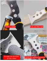 Couteau à enduire multifonctionnel en acier inoxydable de qualité industrielle et bricolage avec manche en plastique et caoutchouc