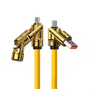 Cavo di Ricarica Rapida 4 <span class=keywords><strong>in</strong></span> 1 Tipo <span class=keywords><strong>C</strong></span> da 240W, Alta Potenza fino a 240W, Ricarica Veloce per Telefoni Cellulari, Laptop e Tablet, Stabile - Product Image 4