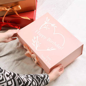 Individuelles Logo faltbare magnetische starre Verpackung aus Karton elegante Geschenkbox mit Band - Product Image 3